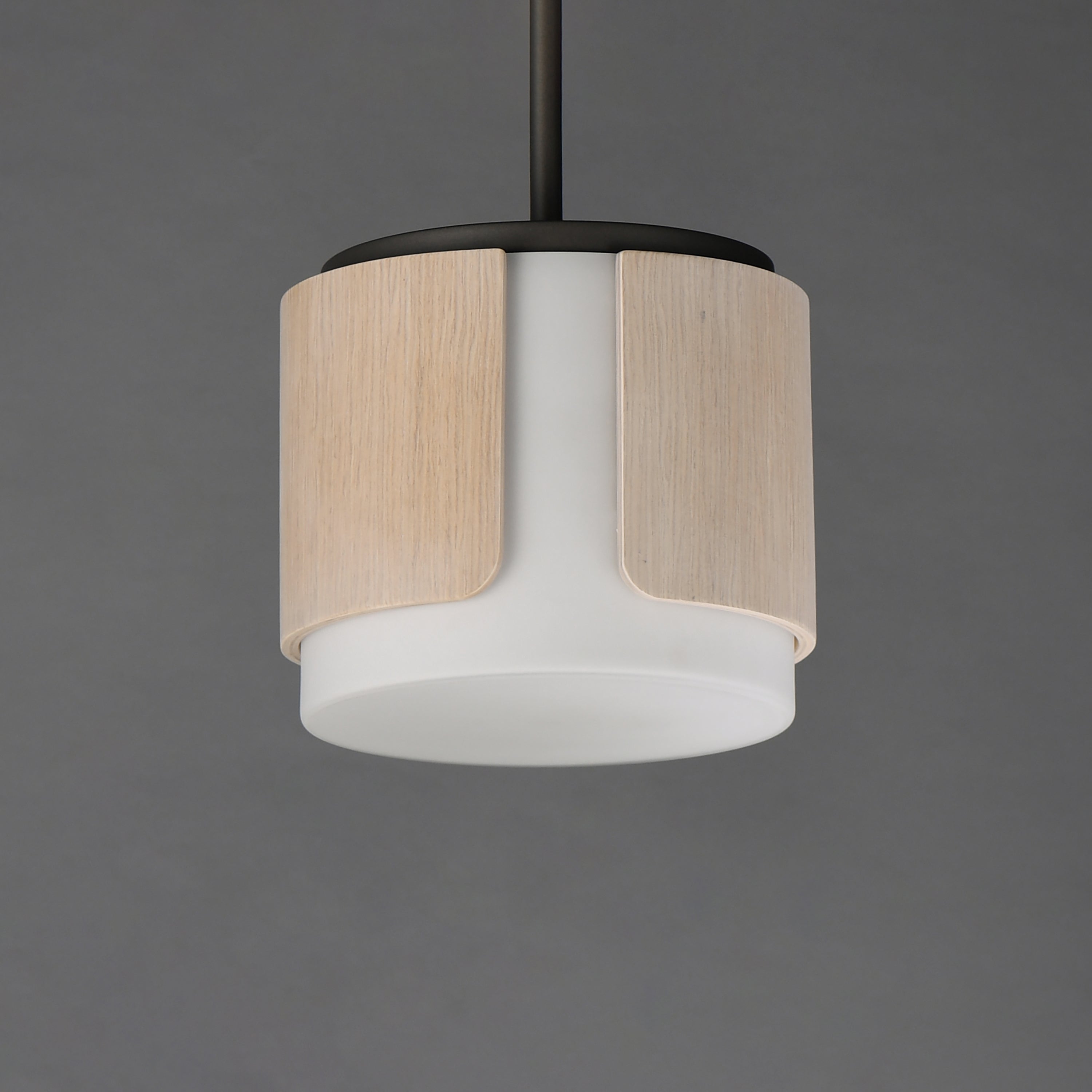 10 Inch Flush Mount – Natural Wood/Charcoal