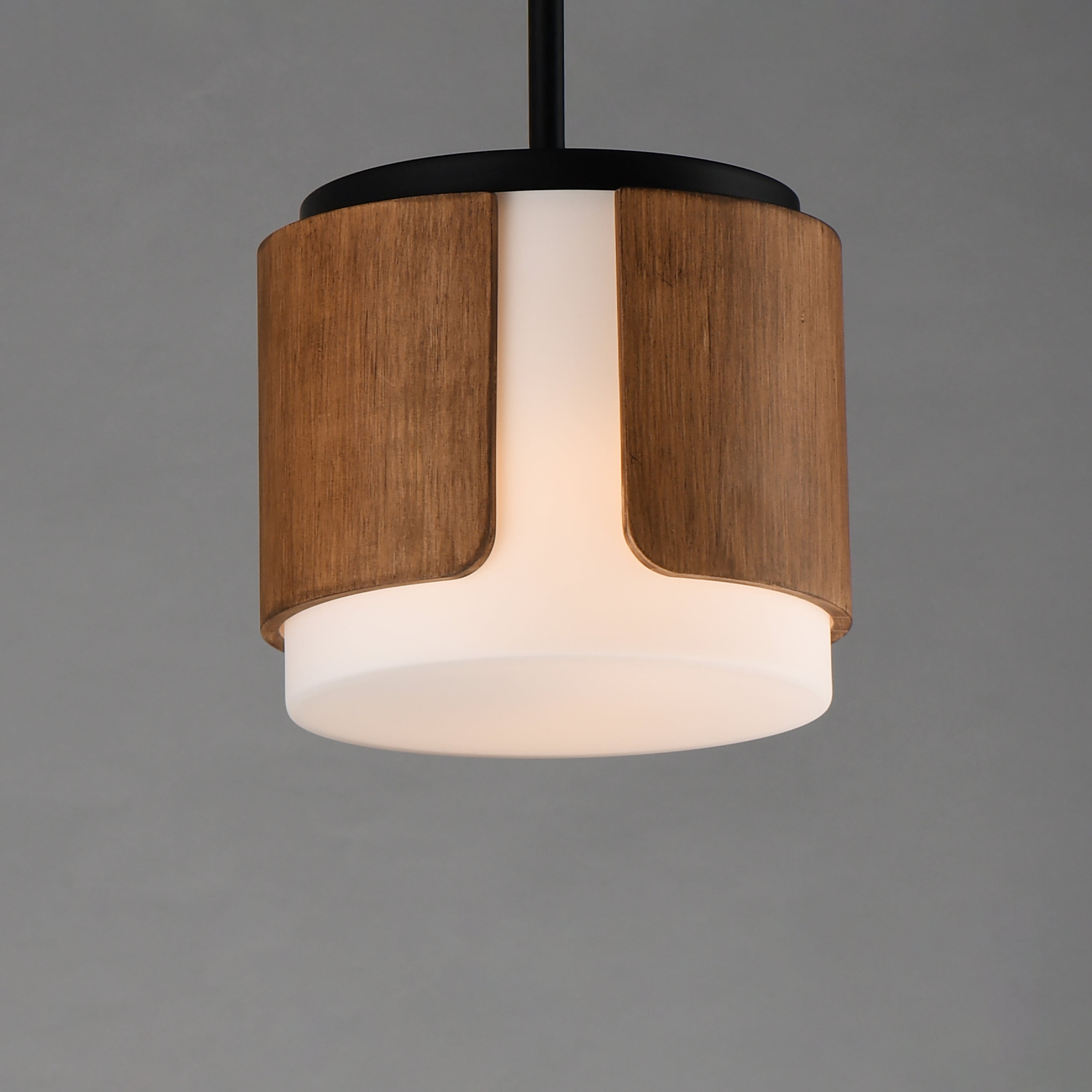 10 Inch Flush Mount – Walnut / Black