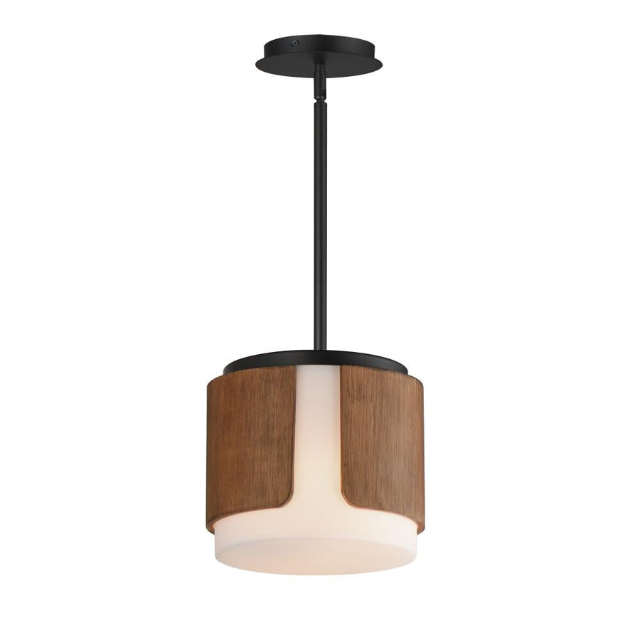 Maxim Lighting 21714SWWNBK Draughtsman 10 Inch Flush Mount Light – Walnut / Black