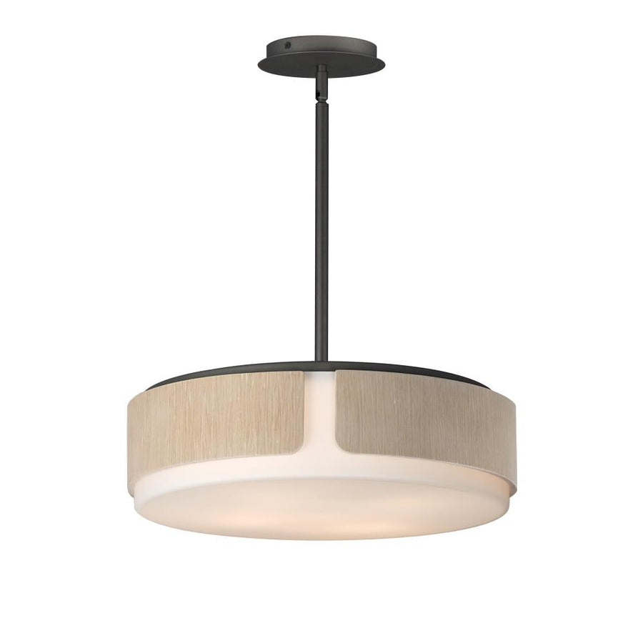 Maxim Lighting 21716SWNWDCHL Draughtsman 18 Inch Flush Mount Light – Natural Wood/Charcoal