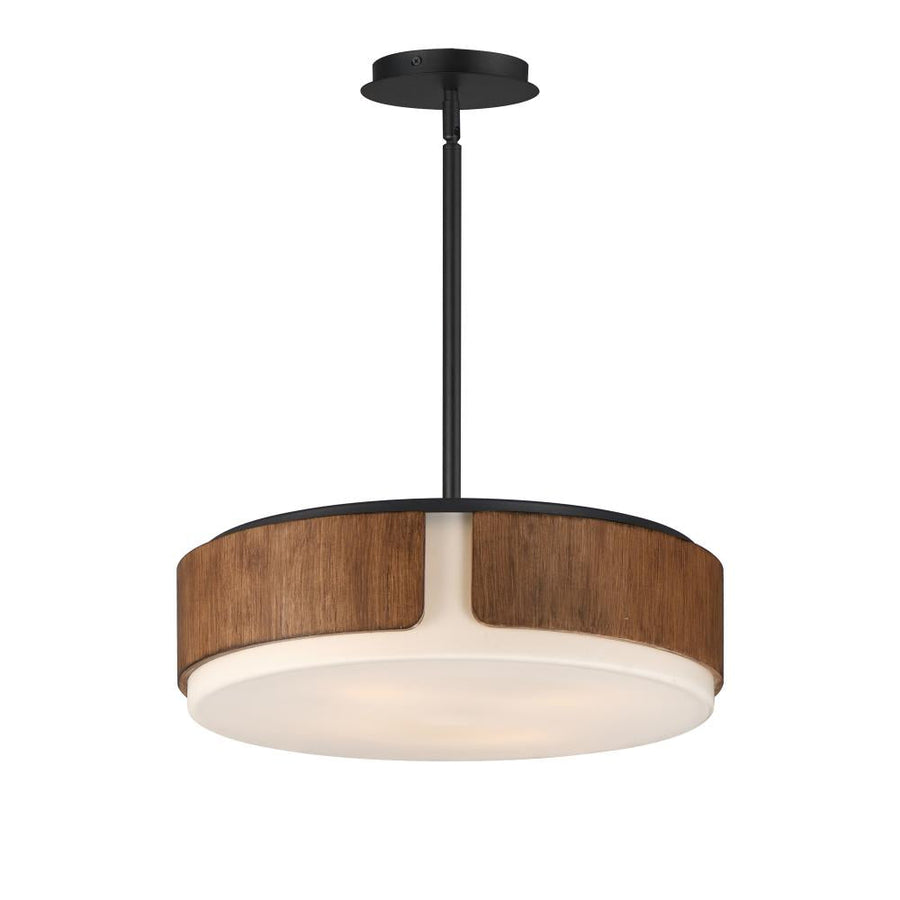 Maxim Lighting 21716SWWNBK Draughtsman 18 Inch Flush Mount Light – Walnut / Black