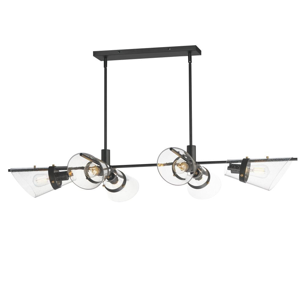 Finch 27.75 Inch Linear Pendant – Dark Bronze/Antique Brass