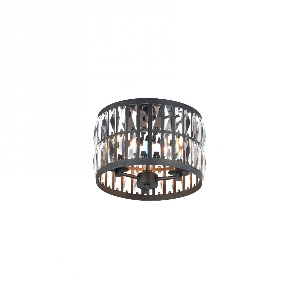 Madeline 12.5 Inch Flush Mount Light – Black