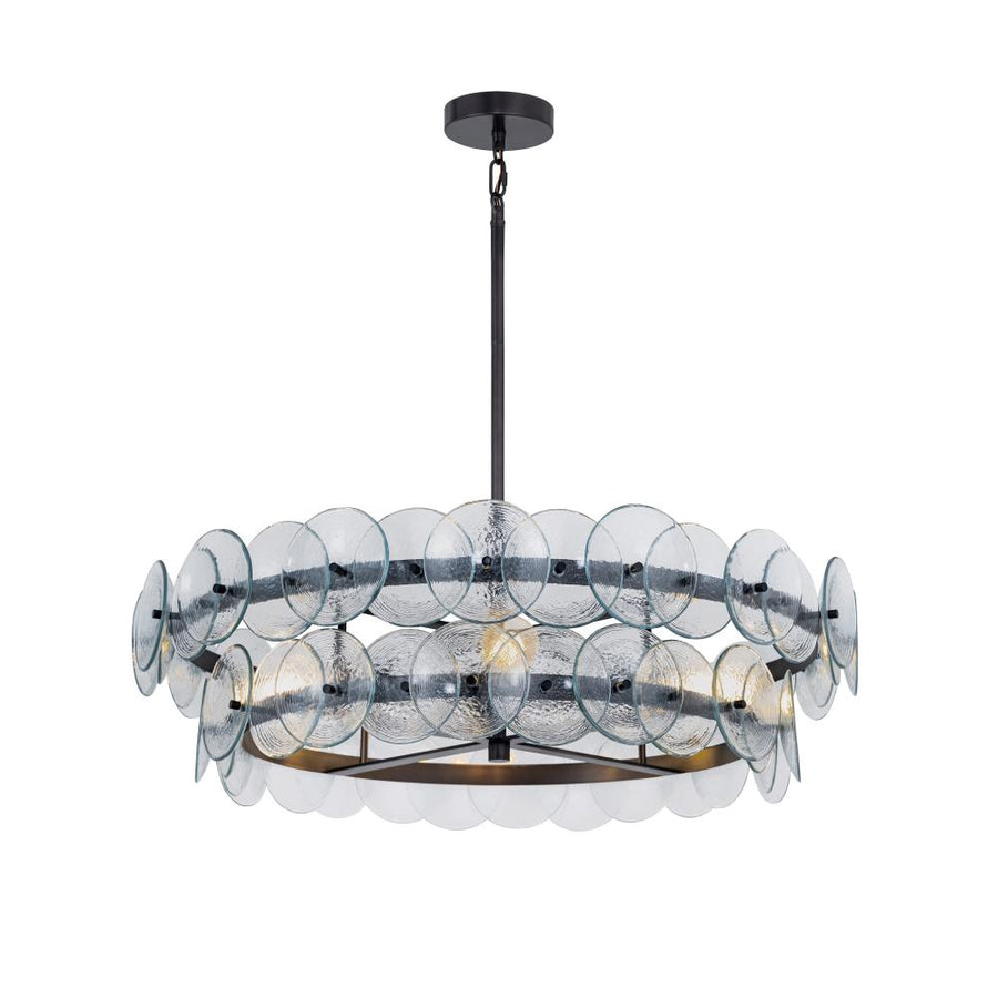 Loren 32 Inch 6 Light Multi-Tier Chandelier – Gunmetal