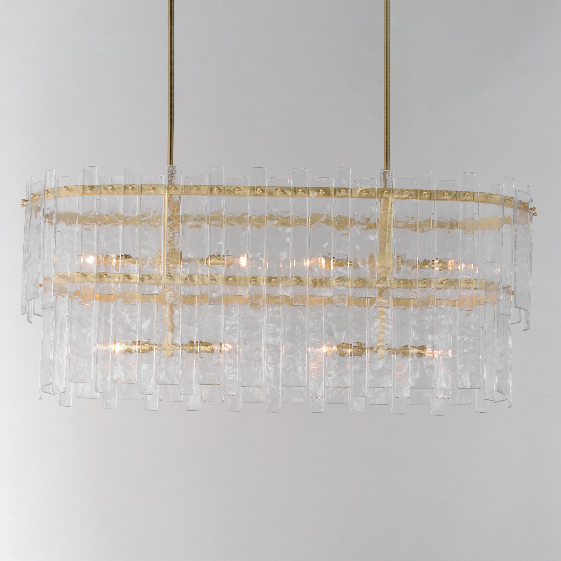 12 Inch Linear Pendant – Gold Leaf