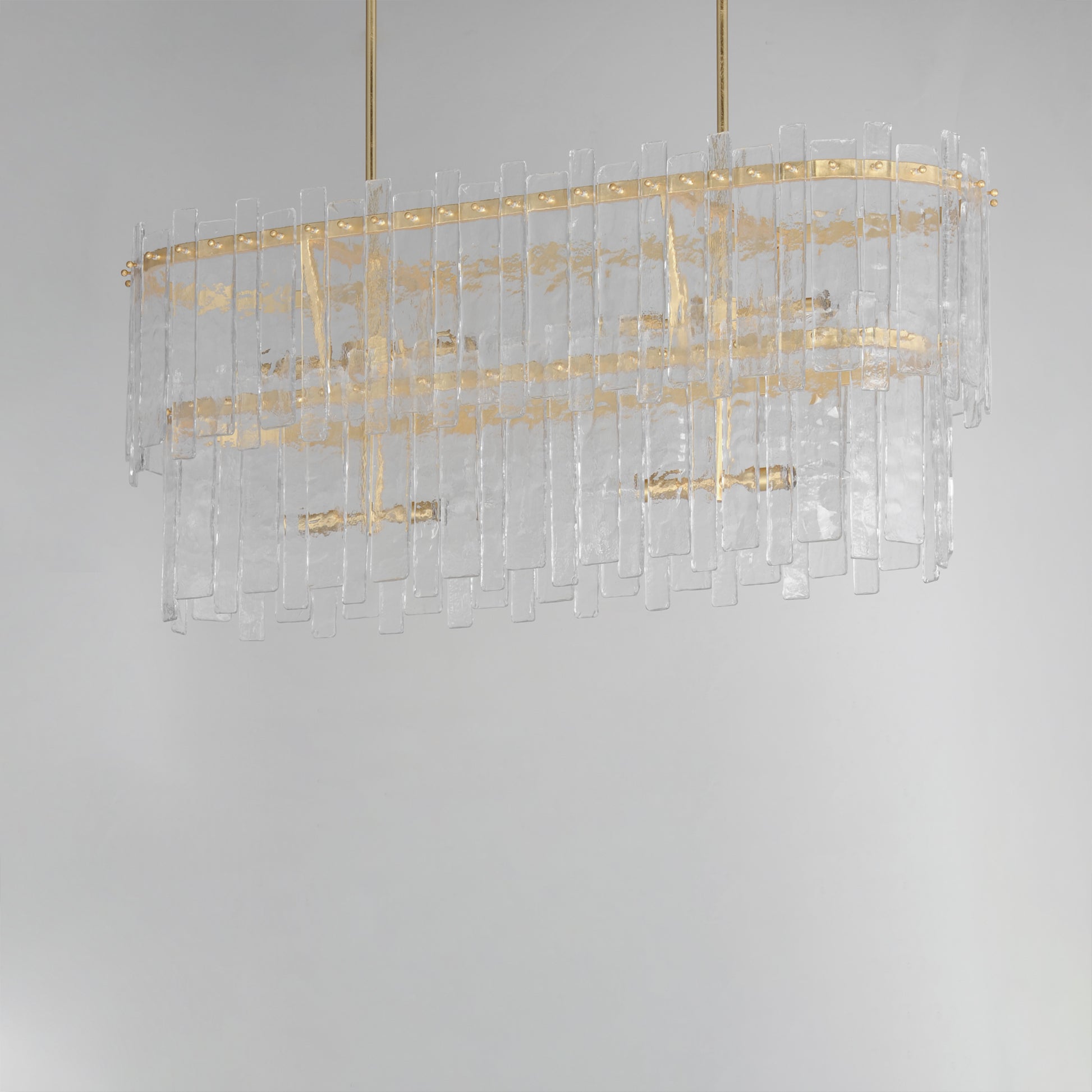 12 Inch Linear Pendant – Gold Leaf