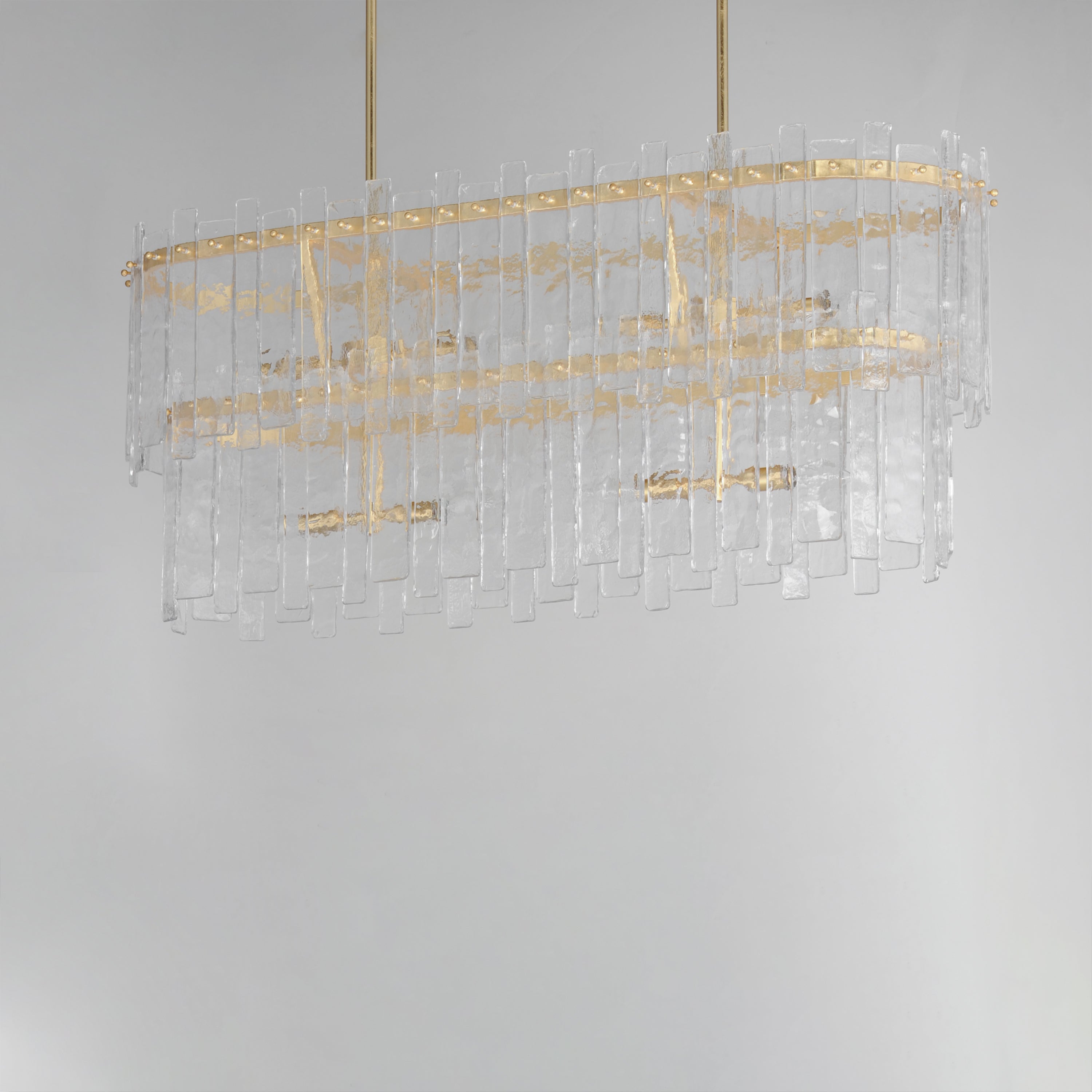 12 Inch Linear Pendant – Gold Leaf