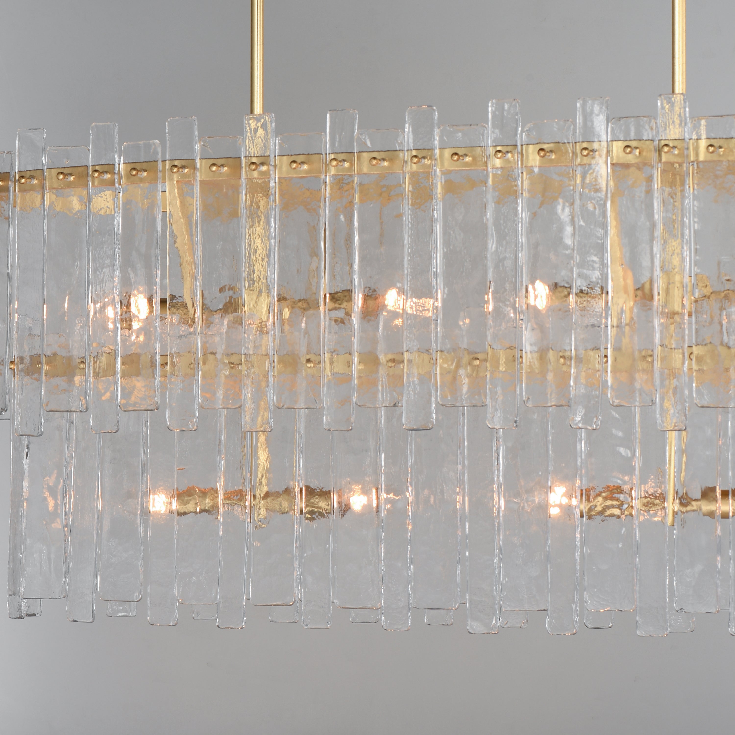 12 Inch Linear Pendant – Gold Leaf
