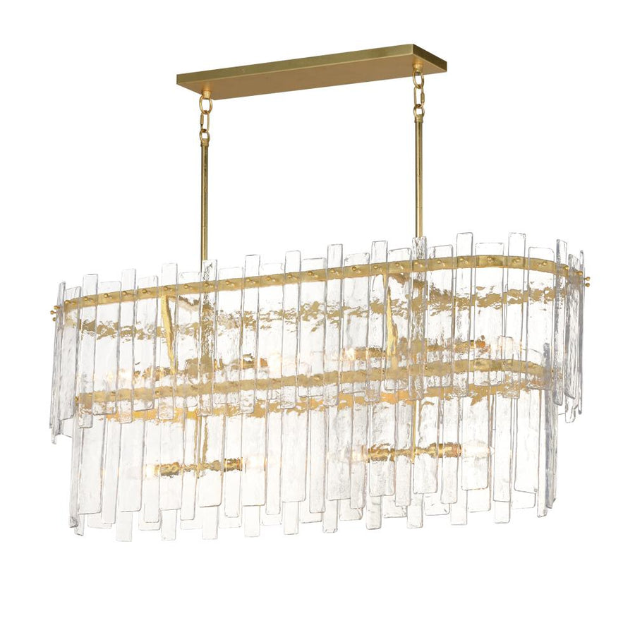 Maxim Lighting 21838AGGL Warren 42 Inch Linear Pendant – Gold Leaf