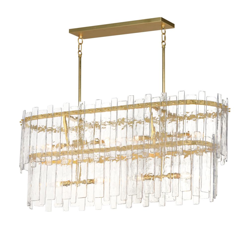 Warren 42 Inch Linear Pendant – Gold Leaf