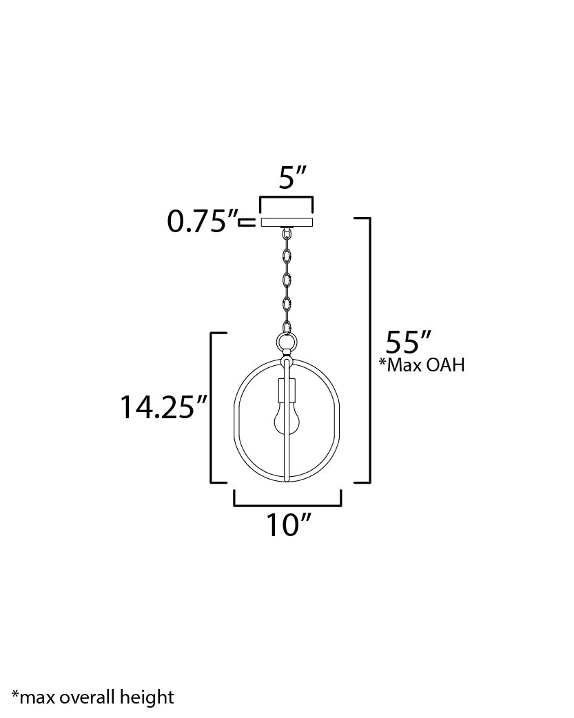 10 Inch Mini Pendant – Etruscan Gold