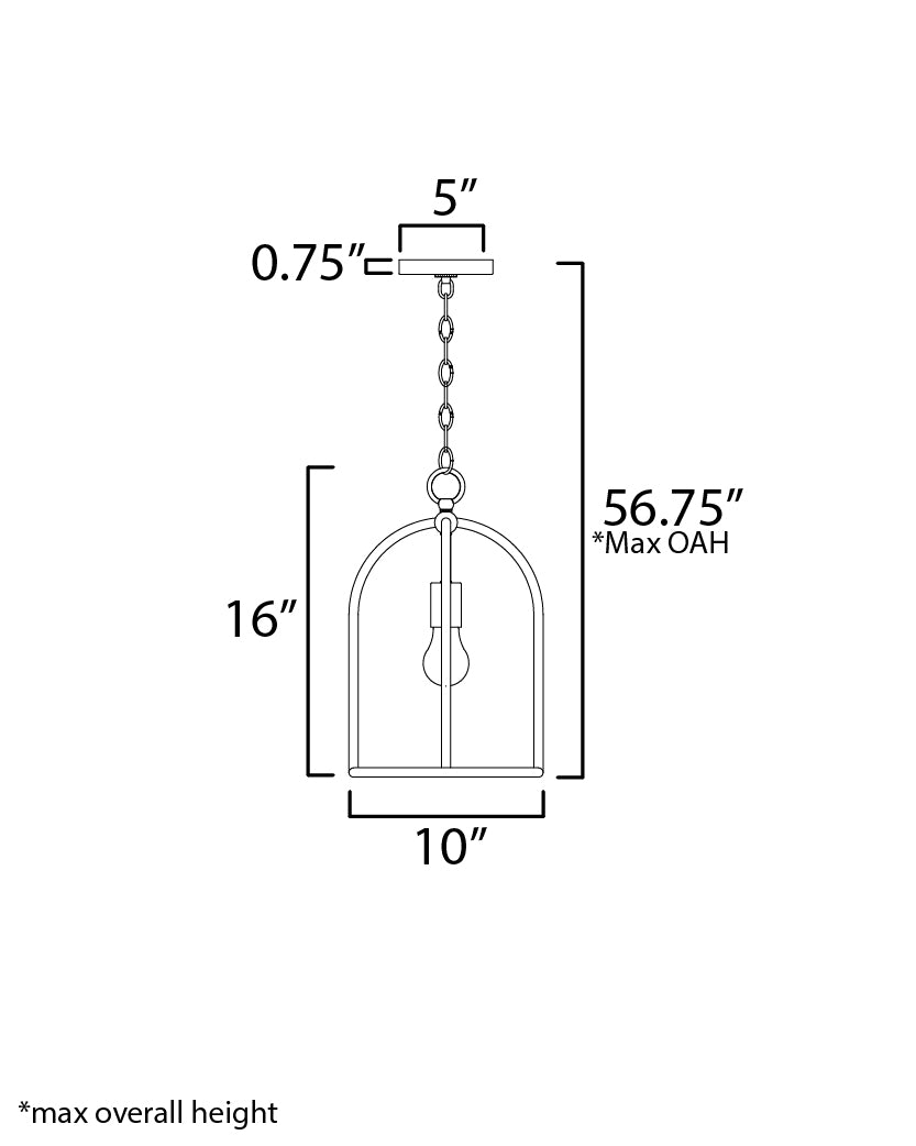 10 Inch Single Pendant – Blacksmith