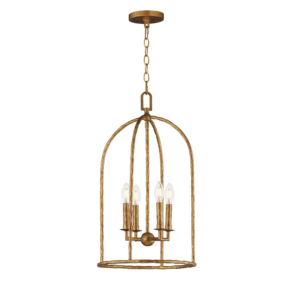 Martel 14 Inch 4 Light Pendant – Etruscan Gold