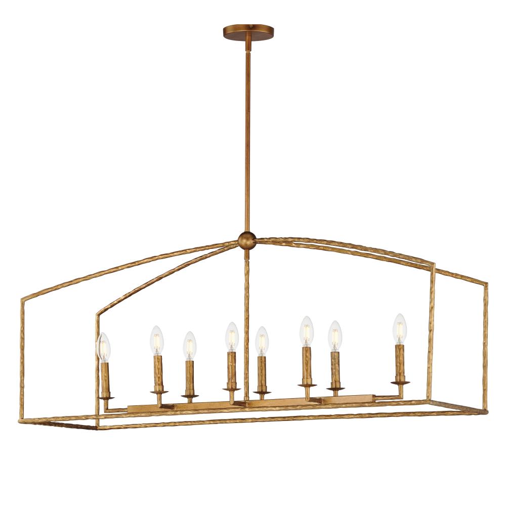 Martel 46 Inch Linear Pendant – Etruscan Gold