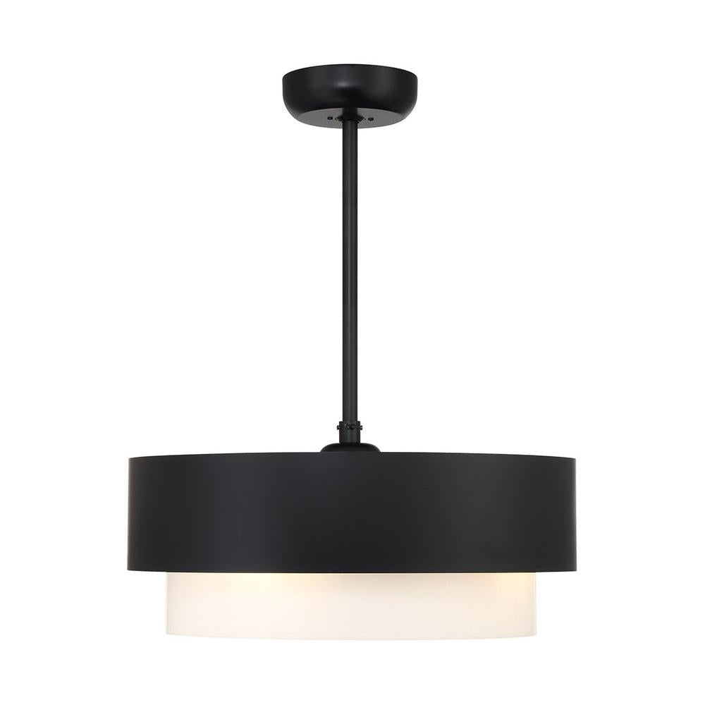 Diana 4-Light Fan D'Lier in Matte Black