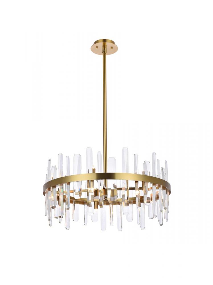 Elegant Lighting SERENA 2200D25SG Pendant Modern - Satin Gold