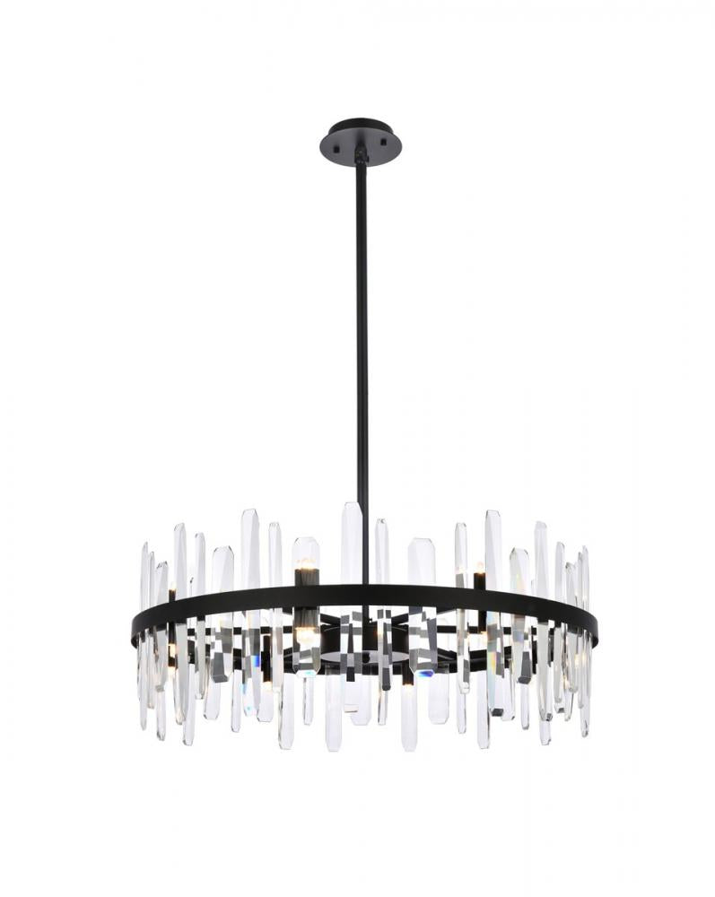 Elegant Lighting SERENA 2200D32BK Chandelier Modern - Black