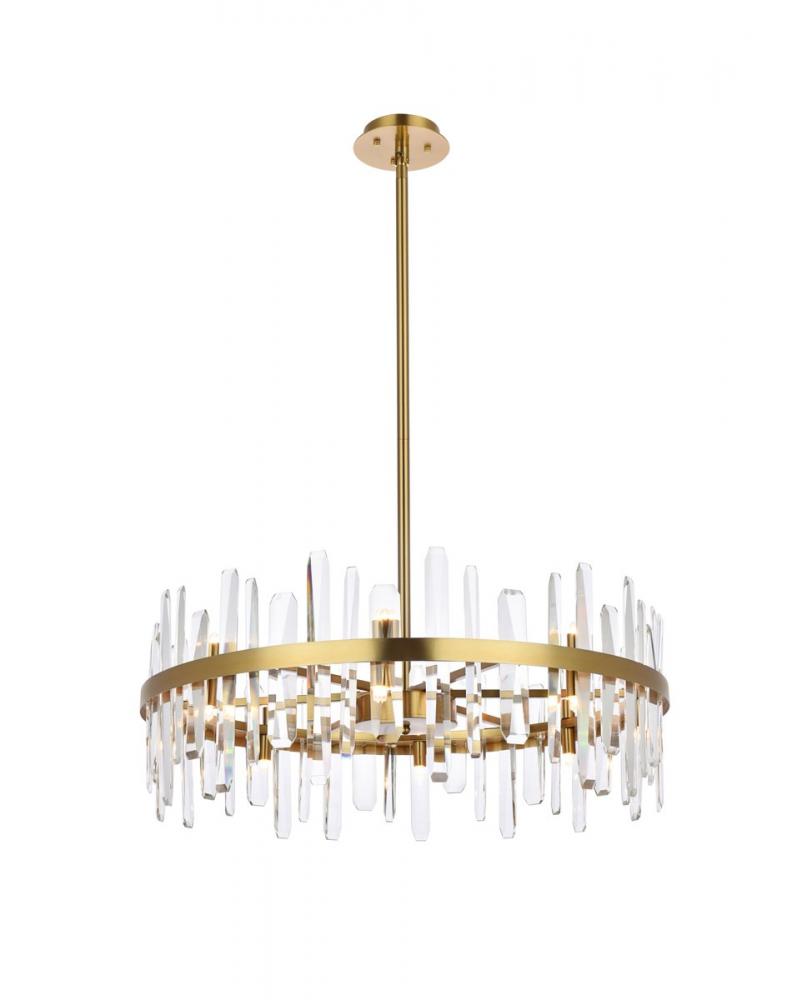 Elegant Lighting SERENA 2200D32SG Chandelier Modern - Satin Gold