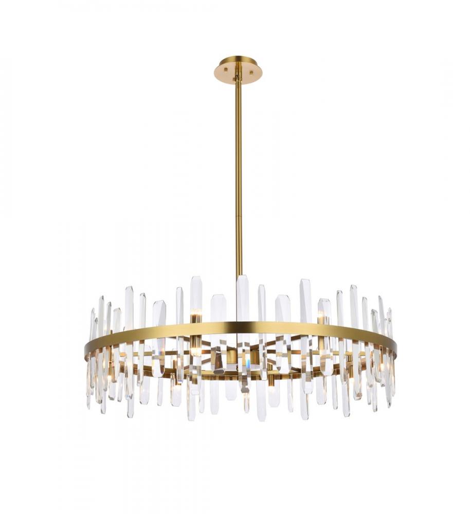 Elegant Lighting SERENA 2200D36SG Chandelier Modern - Satin Gold