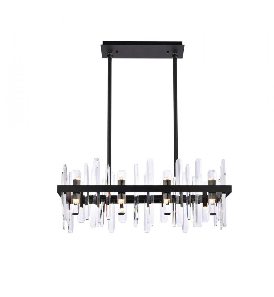 Elegant Lighting SERENA 2200G30BK Chandelier Modern - Black