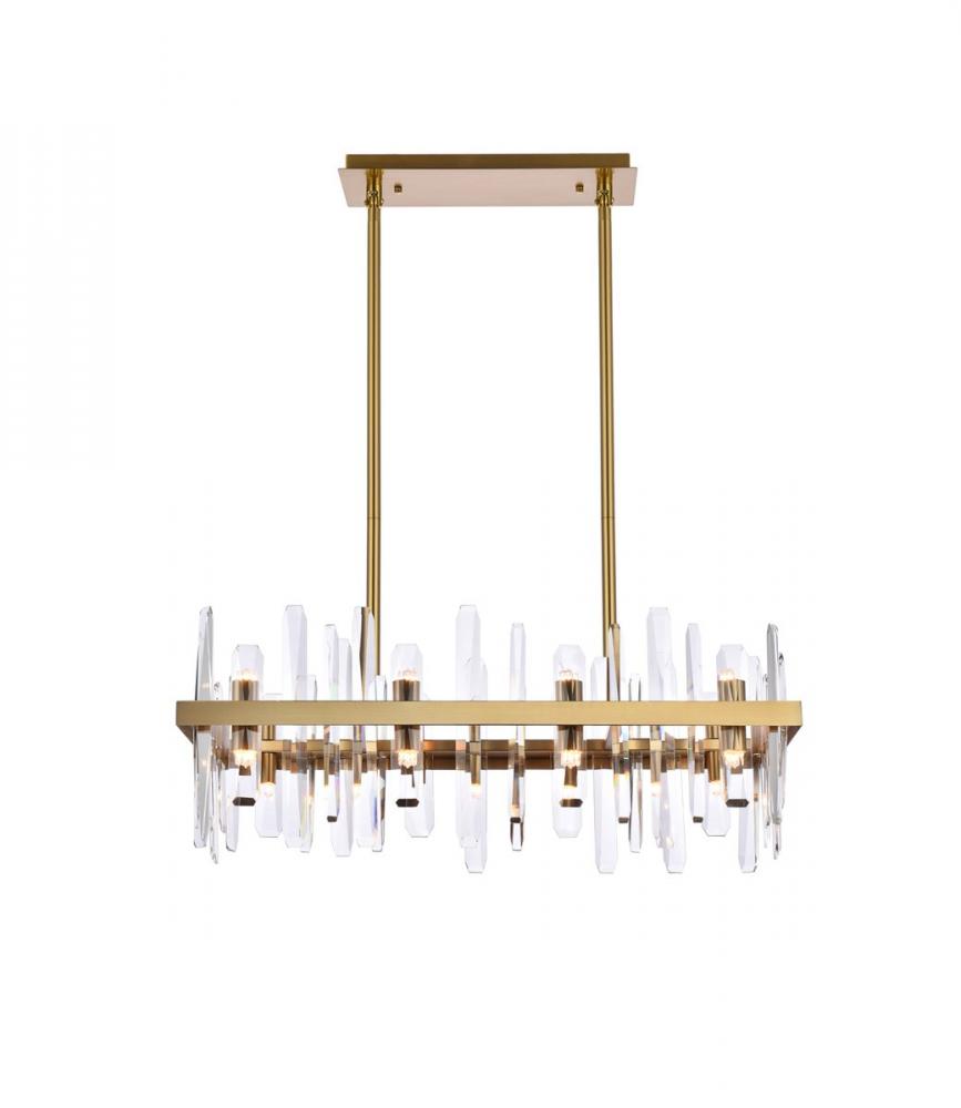 Elegant Lighting SERENA 2200G30SG Chandelier Modern - Satin Gold