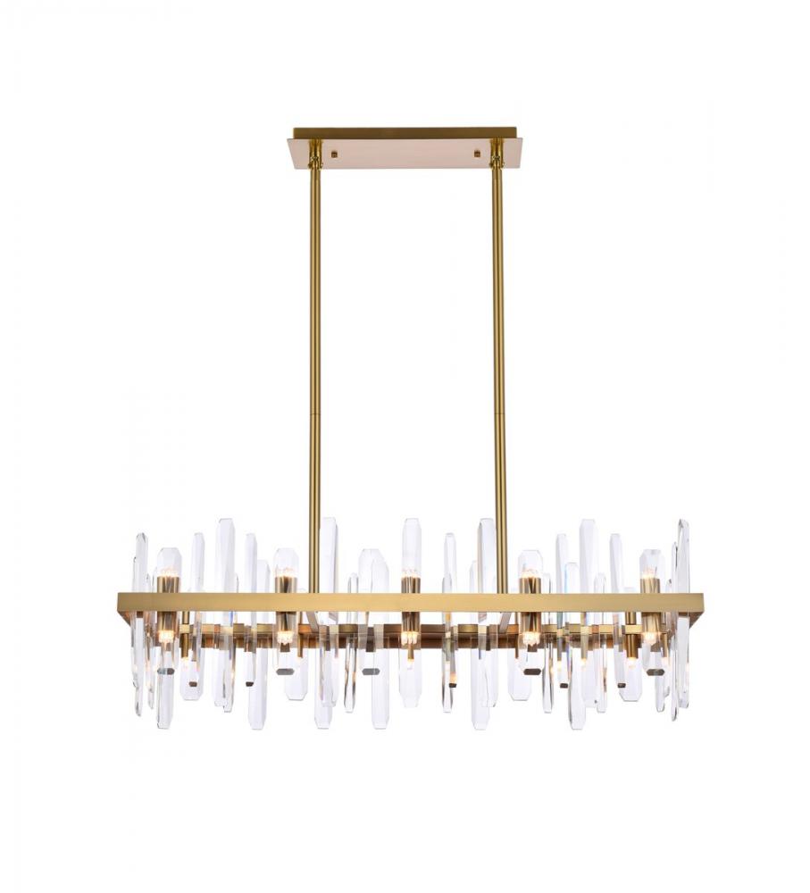 Elegant Lighting SERENA 2200G36SG Chandelier Modern - Satin Gold