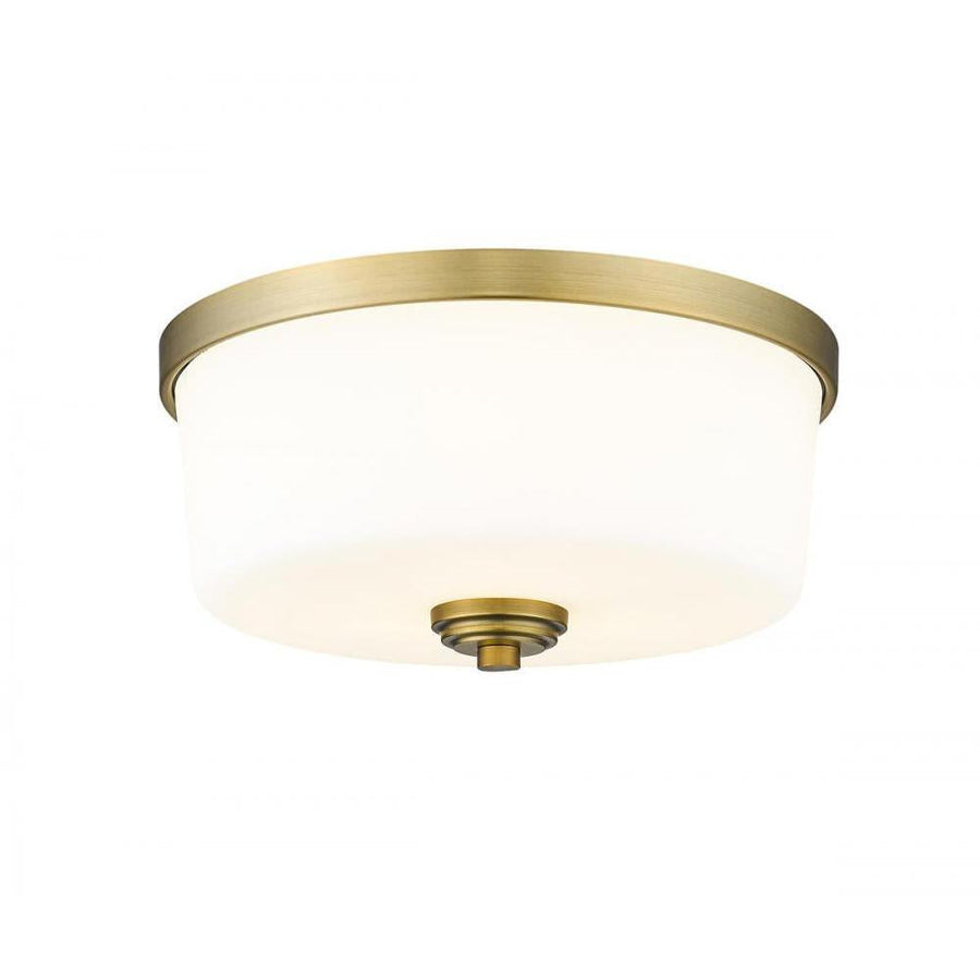 3 Light Flush Mount Light-Etched White