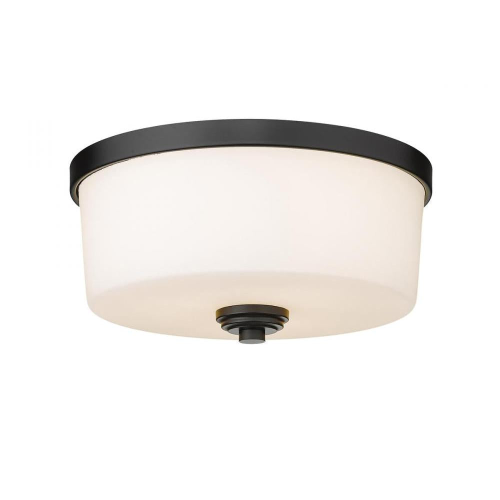 3 Light Flush Mount Light-Matte Opal