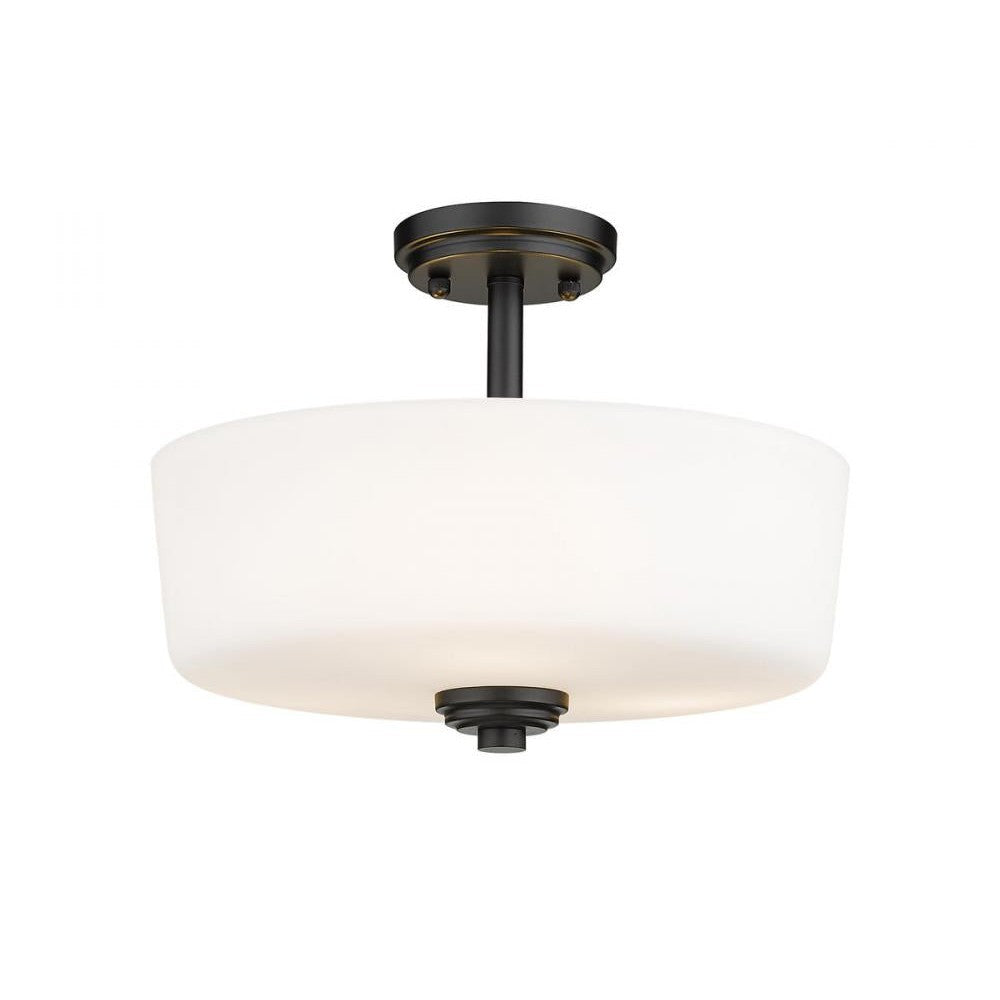 Z-Lite Lighting 220SF3-MB Semi Flush Mt Transitional - Black