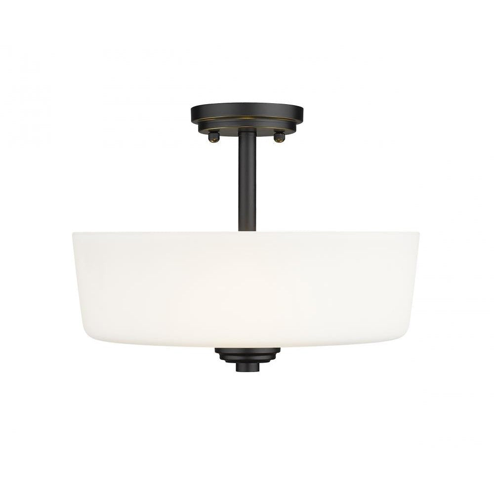 Z-Lite Lighting 220SF3-MB Semi Flush Mt Transitional - Black