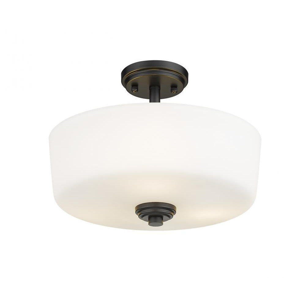 Z-Lite Lighting 220SF3-MB Semi Flush Mt Transitional - Black