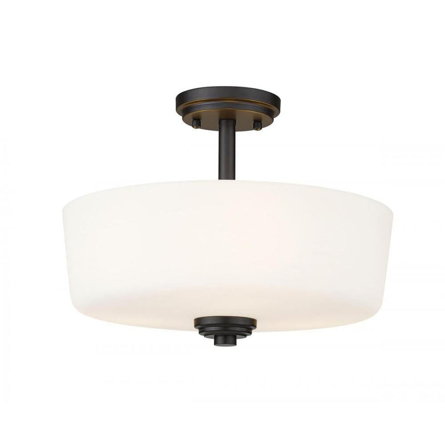 3 Light Semi Flush Mount Light-Matte Opal