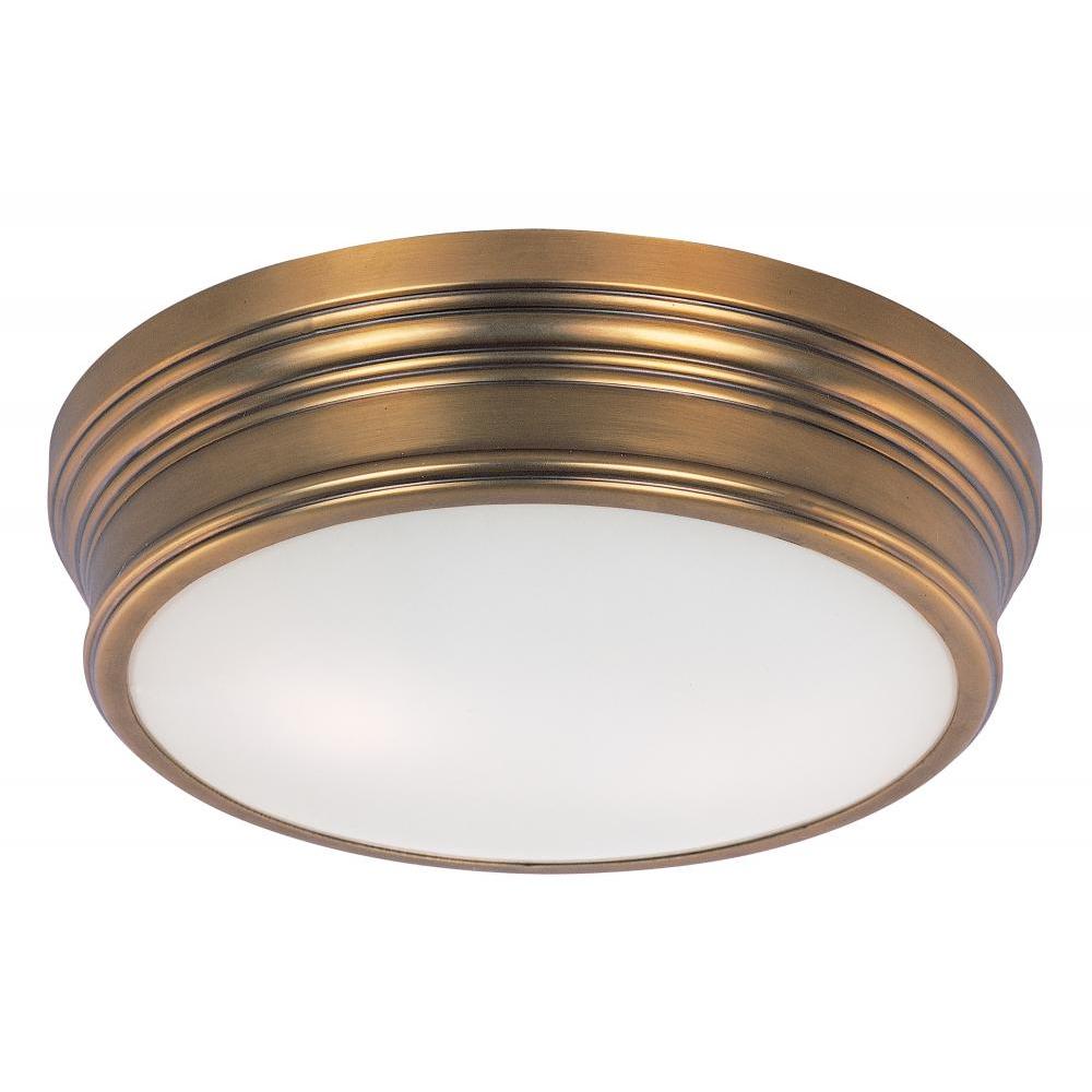 Fairmont 13 Inch Flush Mount Light – Natural Aged Brass