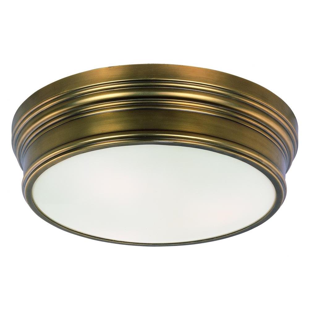Fairmont 16 Inch Flush Mount Light – Natural Aged Brass