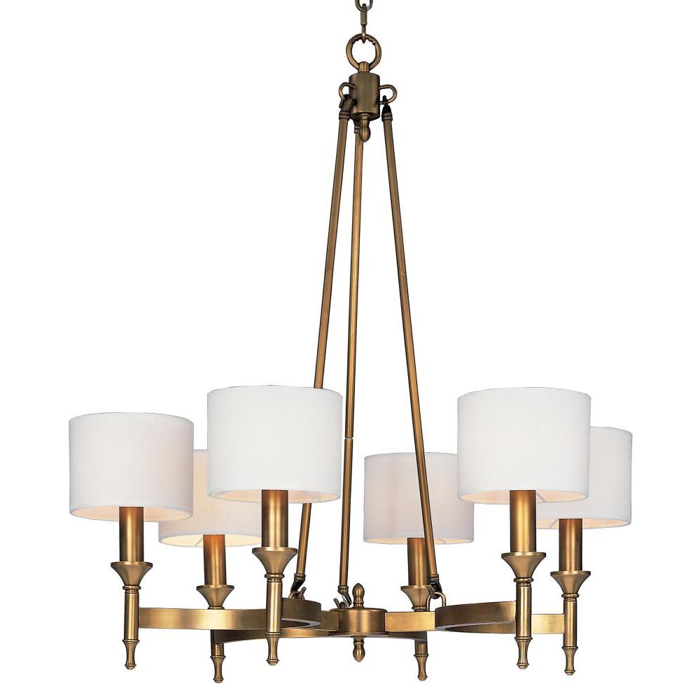 Fairmont 30 Inch Semi Flush Mount Light – Natural Aged Brass