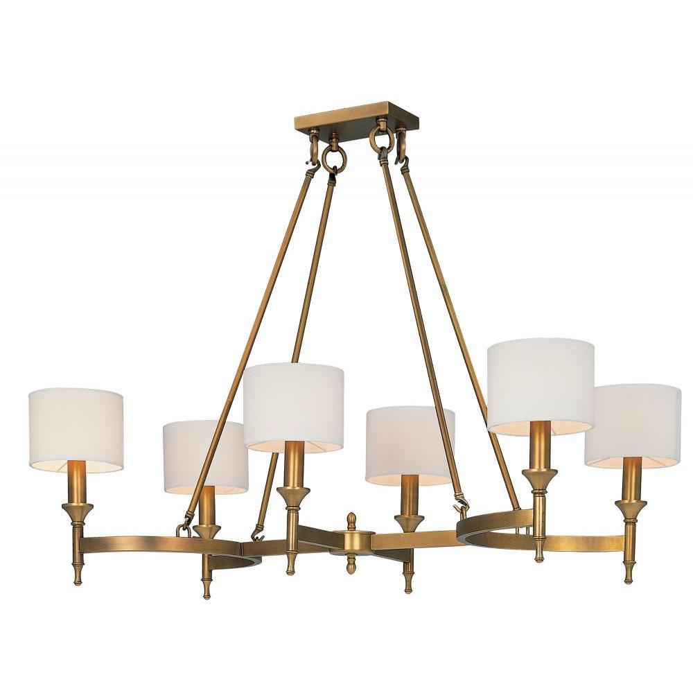 Fairmont 22 Inch Semi Flush Mount Light – Natural Aged Brass