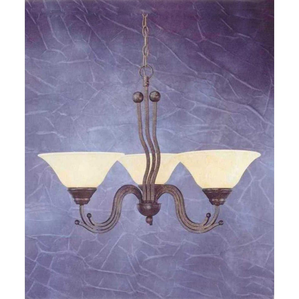 Toltec Company WAVE 223-BRZ-513 Chandelier Traditional - Bronze