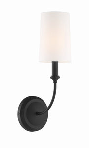 Crystorama Sylvan 2241-BF – 4.75 Inch – 1 Light – Sconce – Black Forged – Damp Rated
