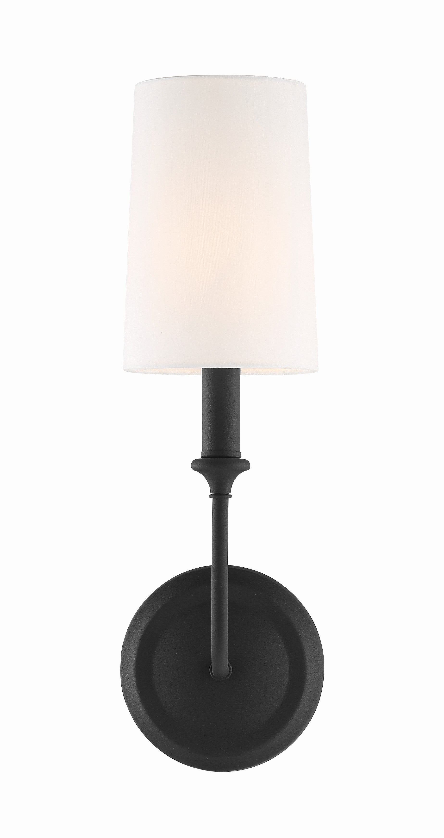 Crystorama Sylvan 2241-BF – 4.75 Inch – 1 Light – Sconce – Black Forged – Damp Rated