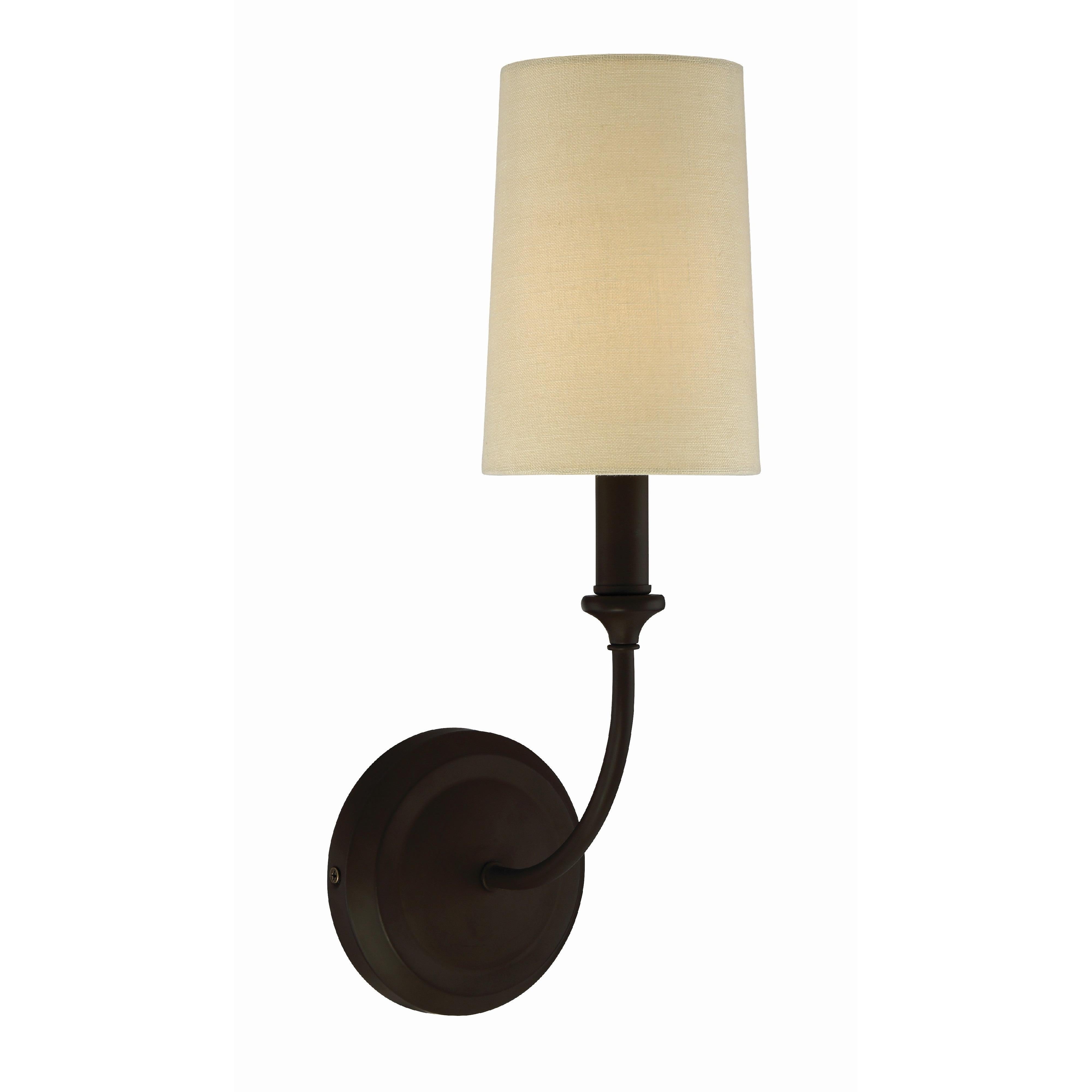 Crystorama Sylvan 2241-DB – 4.75 Inch – 1 Light – Sconce – Dark Bronze – Dry Rated