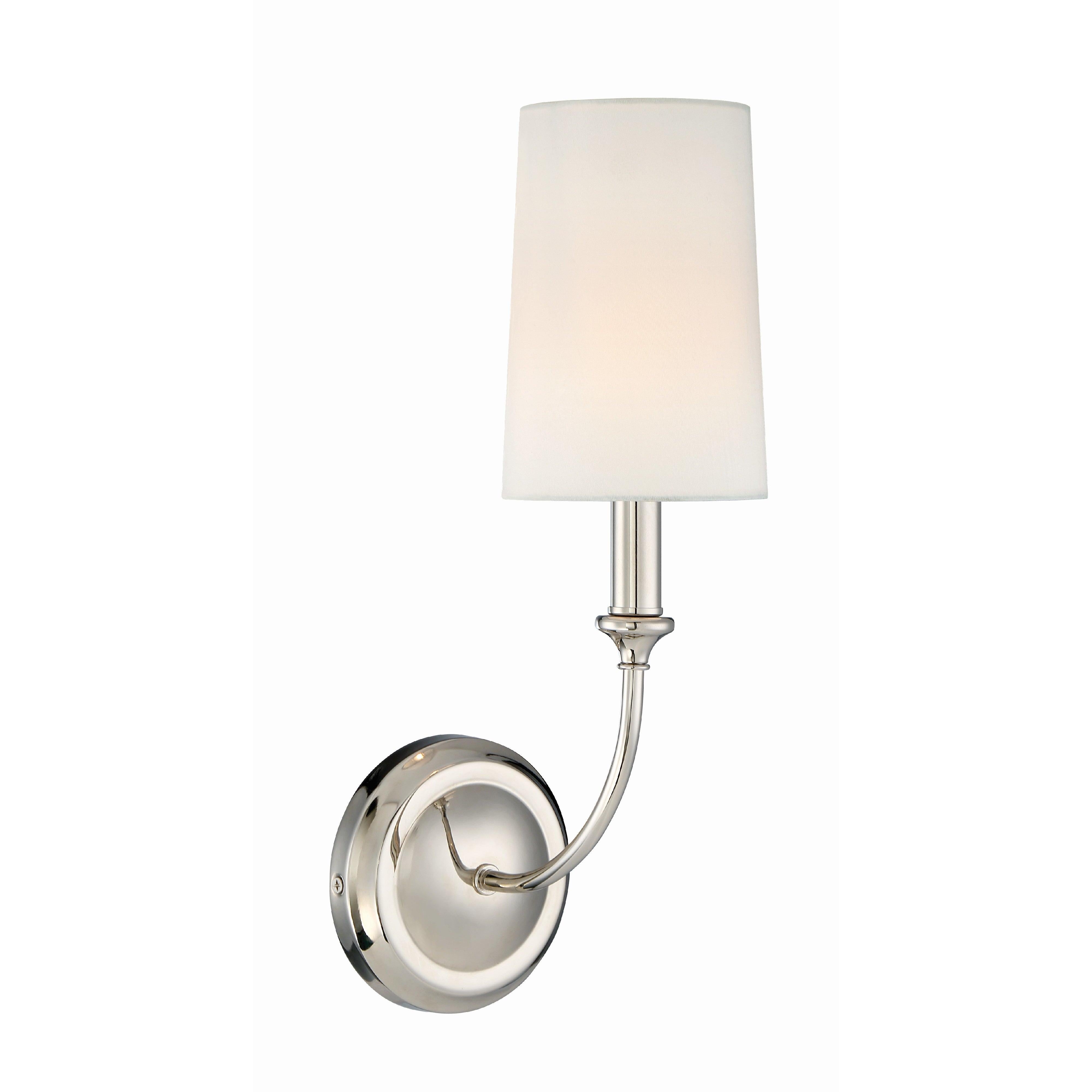 Crystorama Sylvan 2241-PN – 4.75 Inch – 1 Light – Sconce – Polished Nickel – Damp Rated
