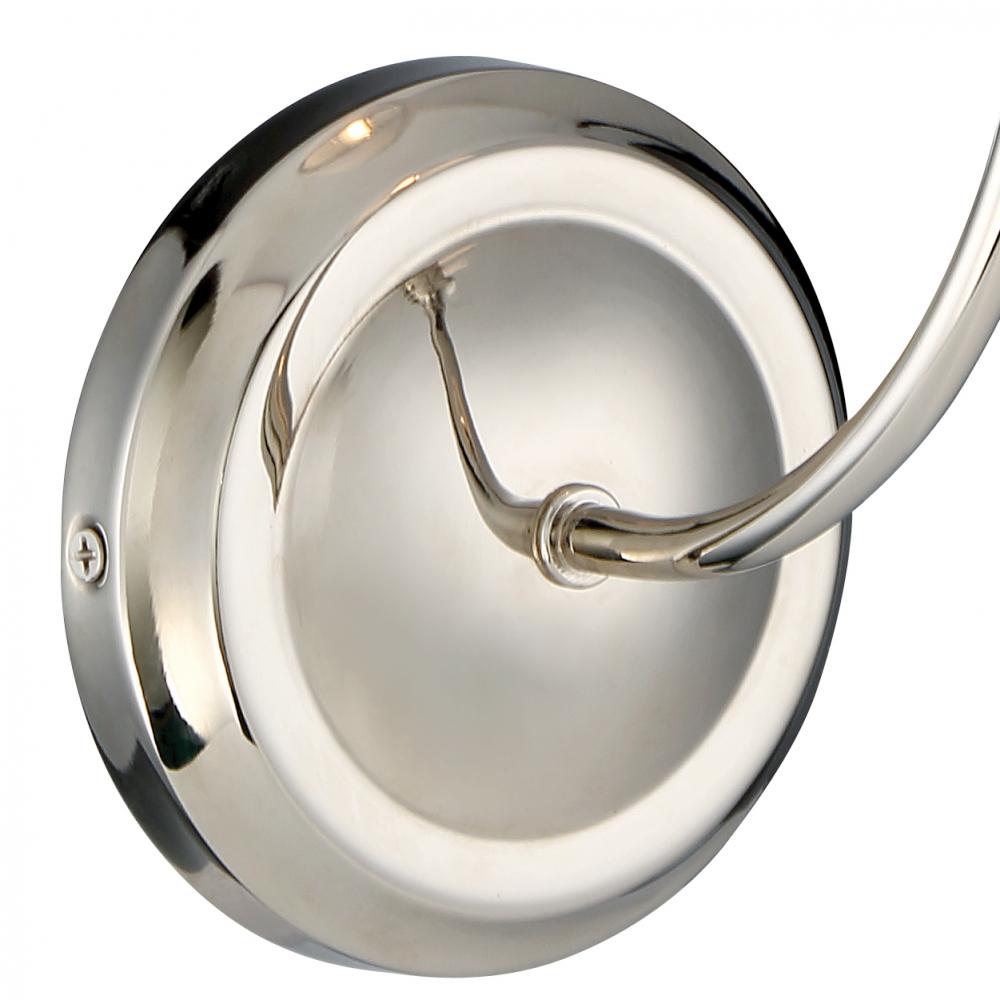 Crystorama SYLVAN 2241-PN Sconce Contemporary - Polished Nickel