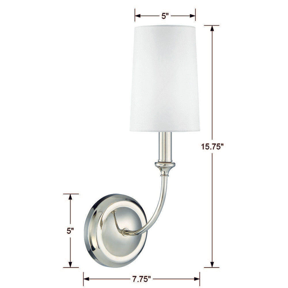 Crystorama SYLVAN 2241-PN Sconce Contemporary - Polished Nickel