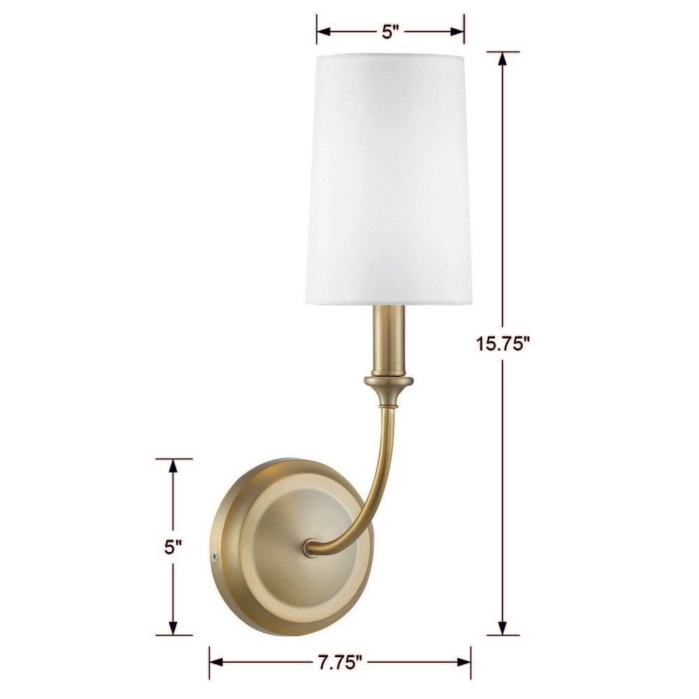 Crystorama SYLVAN 2241-VG Sconce Contemporary - Vibrant Gold