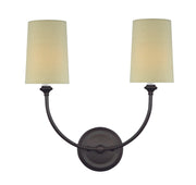 Crystorama Sylvan 2242-DB – 15.5 Inch – 2 Light – Sconce – Dark Bronze – Dry Rated