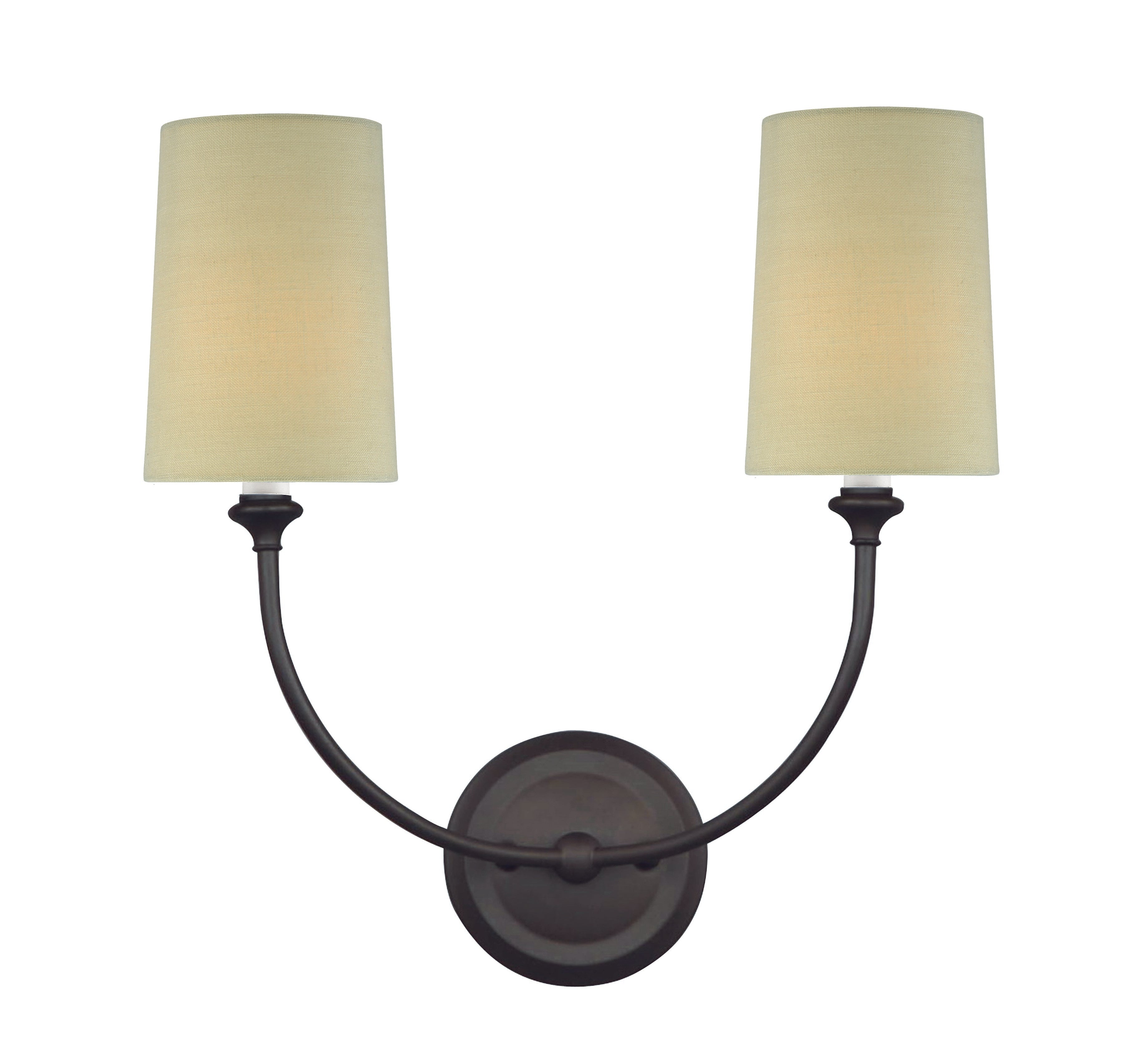 Crystorama Sylvan 2242-DB – 15.5 Inch – 2 Light – Sconce – Dark Bronze – Dry Rated