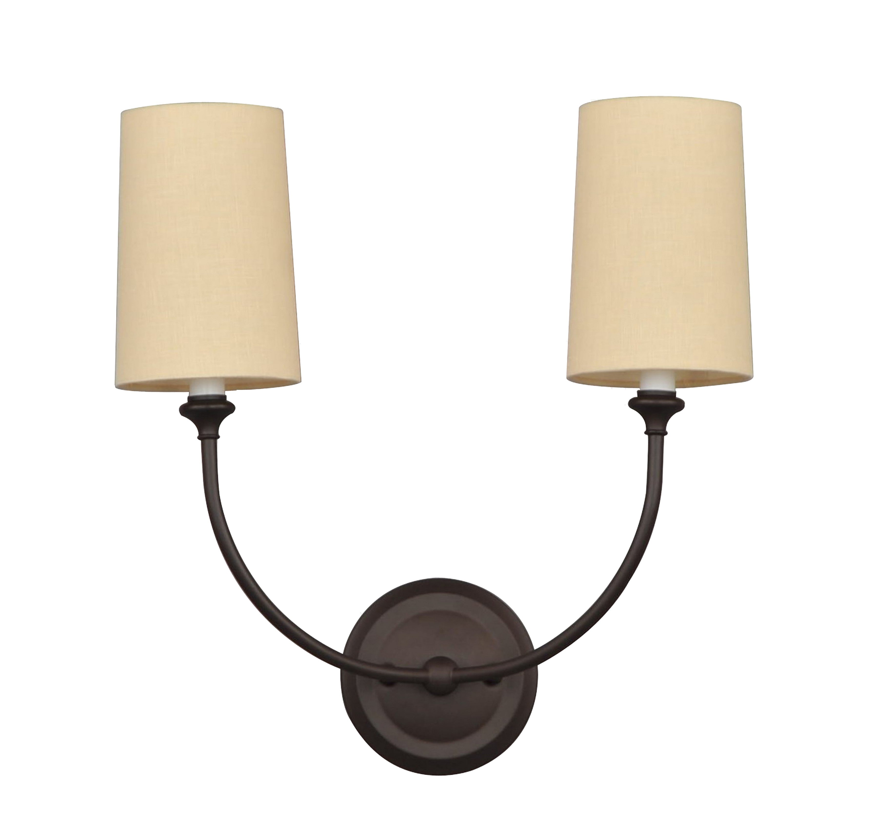 Crystorama Sylvan 2242-DB – 15.5 Inch – 2 Light – Sconce – Dark Bronze – Dry Rated