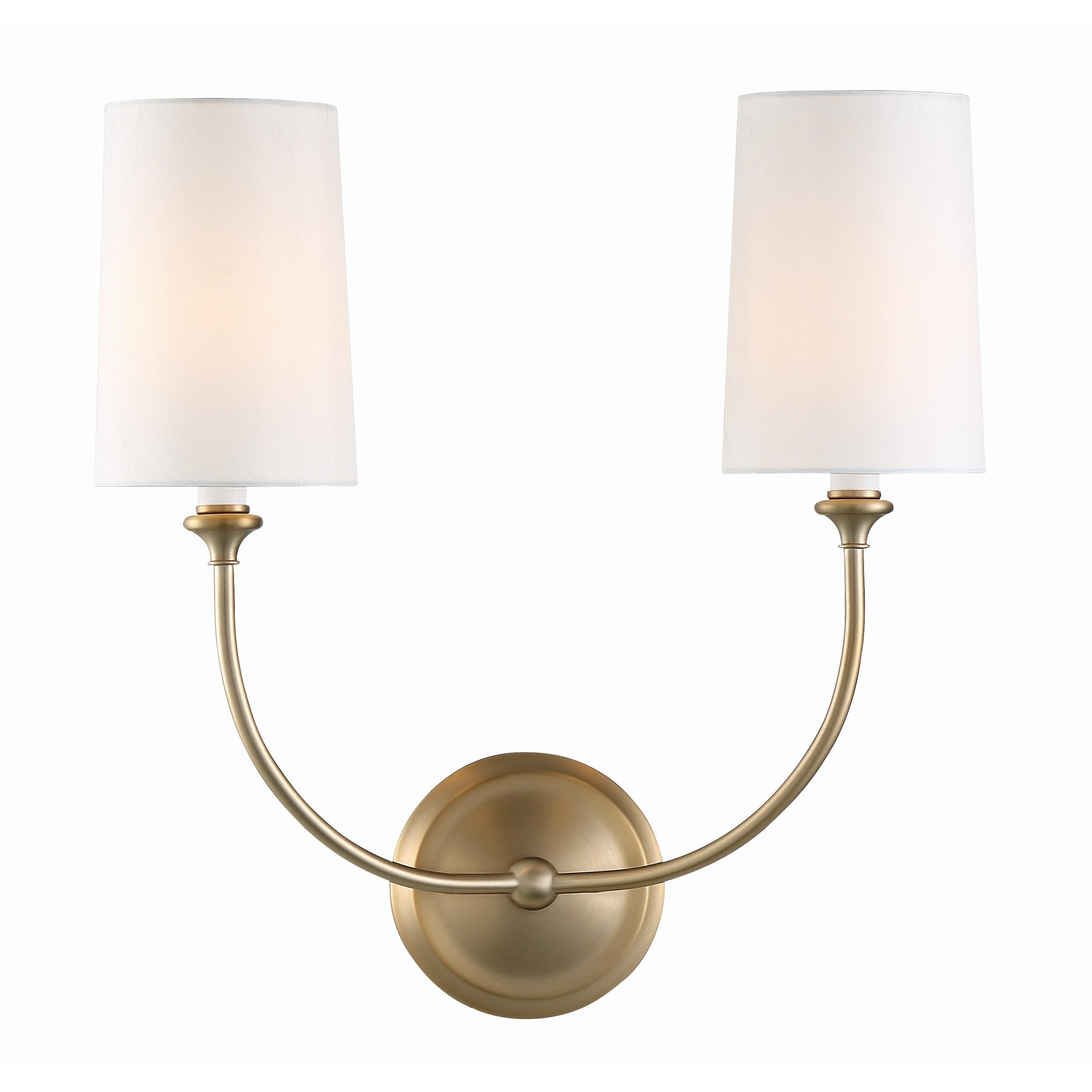 Crystorama Sylvan 2242-VG – 15.5 Inch – 2 Light – Sconce – Vibrant Gold – Damp Rated