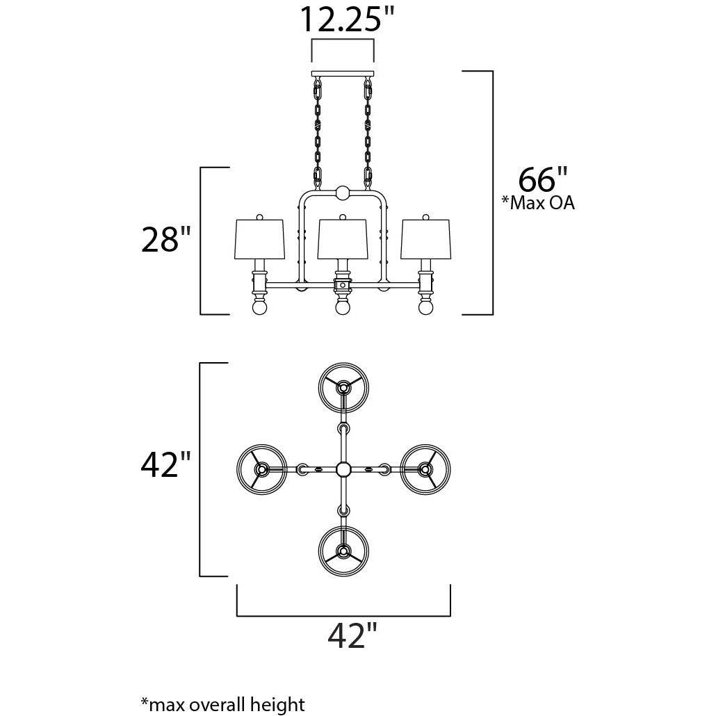 Maxim Lighting BAYWOOD 22424WWTBZ Chandelier - Bronze