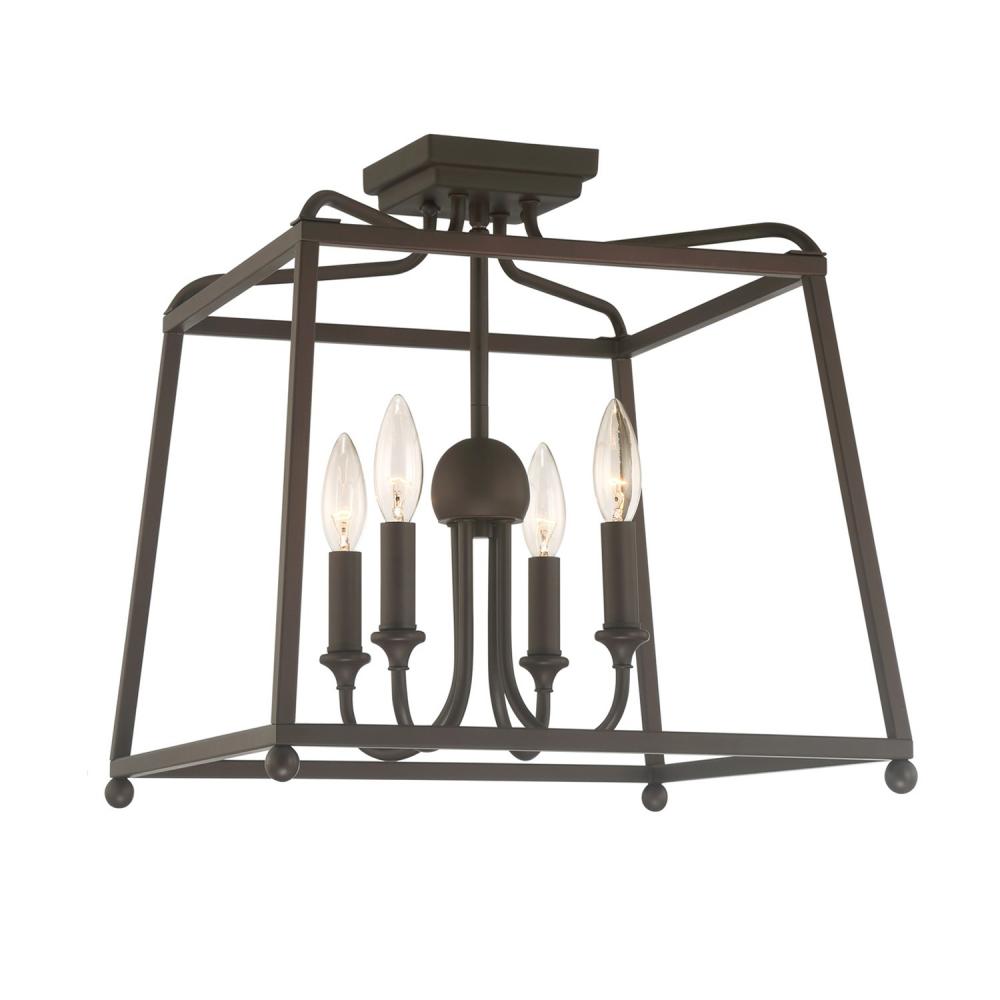 Crystorama SYLVAN 2243-DB_NOSHADE Flush Mount Contemporary - Dark Bronze